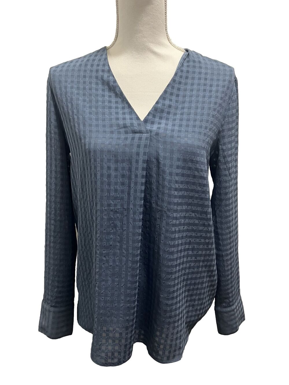 Banana Republic Blue Long Sleeve Blouse Pullover Shirt Top Size Small